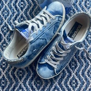 Golden Goose Denim Superstars Size 38. Only worn a few times